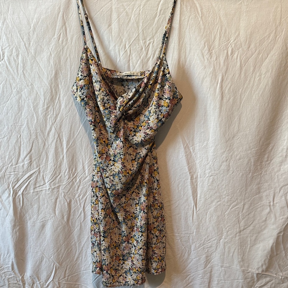 Abercrombie & Fitch Floral Mini Dress - Black and Yellow
